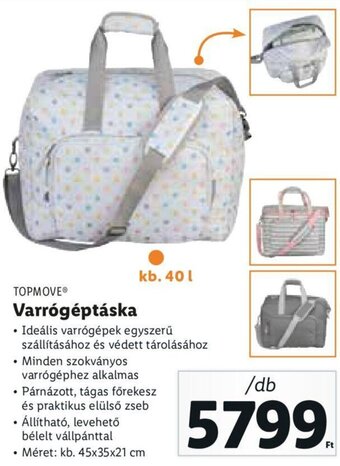 Lidl Topmove Varrógéptáska 1 db ajánlat