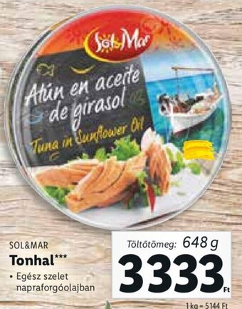Lidl Sol&Mar Tonhal 648 g ajánlat