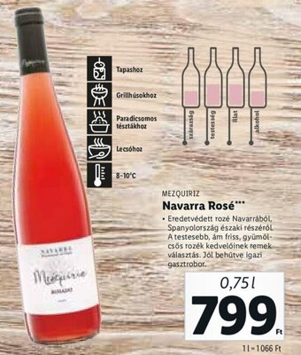 Lidl Mezquiriz Navarra Rosé 0,75 l ajánlat