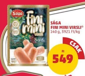 PENNY Sága Fini mini virsli 140 g ajánlat