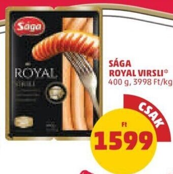 PENNY Sága Royal virsli 400 g ajánlat