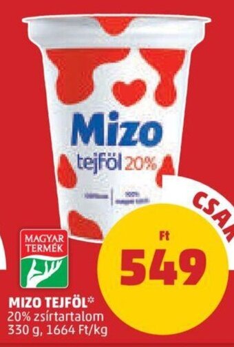 PENNY Mizo Tejföl 330 g ajánlat