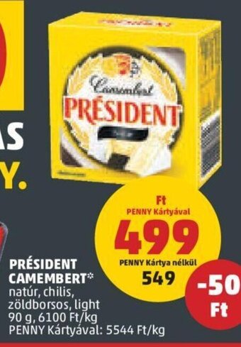 PENNY Président Camembert 90 g ajánlat