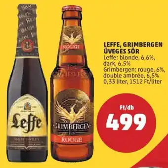 Leffe, Grimbergen üveges sör 0,33 l