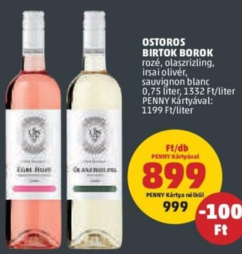PENNY Ostoros Birtok borok 0,75 l ajánlat