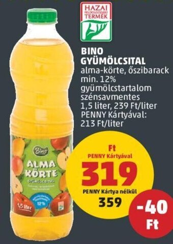 PENNY Bino Gyümölcsital 1,5 l ajánlat