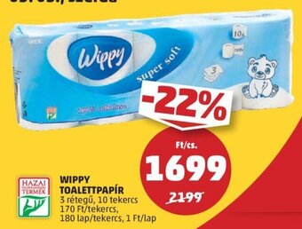 PENNY Wippy Toalettpapír 10 tekercs ajánlat