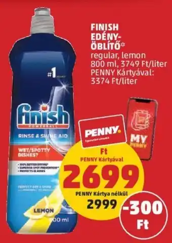 PENNY Finish Edényöblítő 800 ml ajánlat