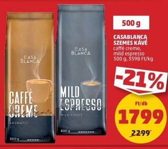 PENNY Casablanca Szemes kávé 500 g ajánlat