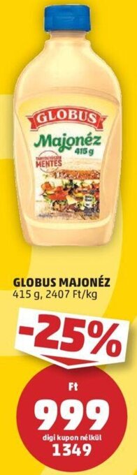 PENNY Globus Majonéz 415 g ajánlat
