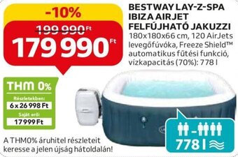 Auchan Bestway Lay-z-spa ibiza airjet felfújható jakuzzi 1 db ajánlat