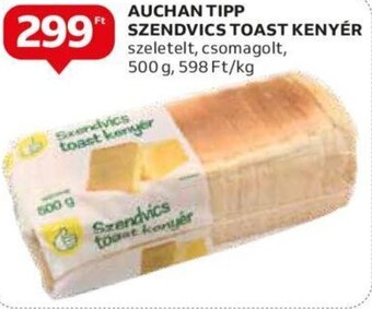 Auchan Tipp szendvics toast kenyér 500 g