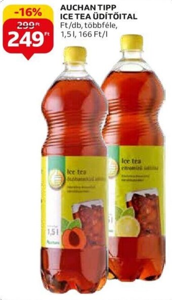 Auchan Auchan Tipp ice tea üdítőital 1,5 l ajánlat