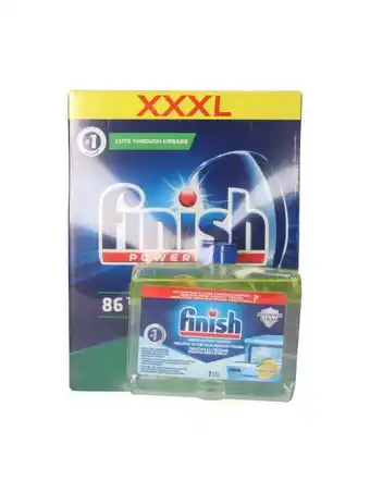 Rossmann Finish power essencial mosogatógép tabletta és mosogatógép tisztító, citrom illattal 86 db + 250 ml - 1 db ajánlat