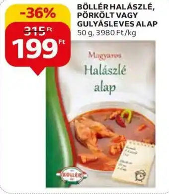 Auchan Böllér Halászlé, pörkölt vagy gulyásleves alap 50 g ajánlat