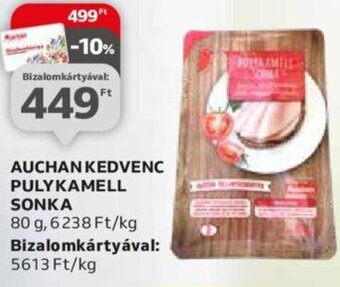 Auchan Auchan Kedvenc pulykamell sonka 80 g ajánlat