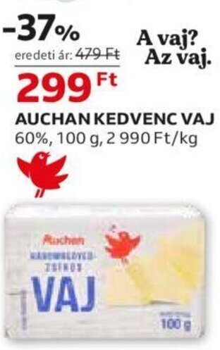Auchan Auchan Kedvenc vaj 100 g ajánlat