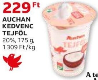 Auchan Auchan Kedvenc tejföl 175 g ajánlat
