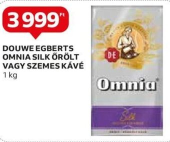 Auchan Douwe Egberts Omnia silk őrölt vagy szemes kávé 1 kg ajánlat