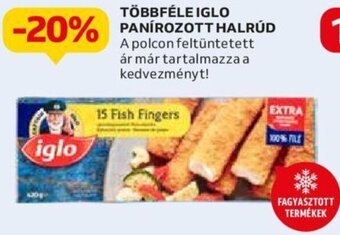Auchan Többféle Iglo panírozott halrúd ajánlat