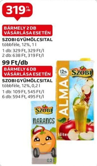 Auchan Szobi Gyümölcsital 1 l ajánlat