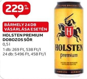 Auchan Holsten Premium dobozos sör 0,5 l ajánlat