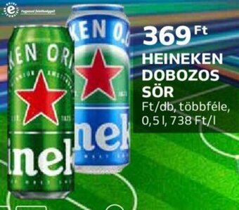 Auchan Heineken Dobozos sör 0,5 l ajánlat