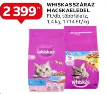 Auchan Whiskas száraz macskaeledel 1,4 kg ajánlat