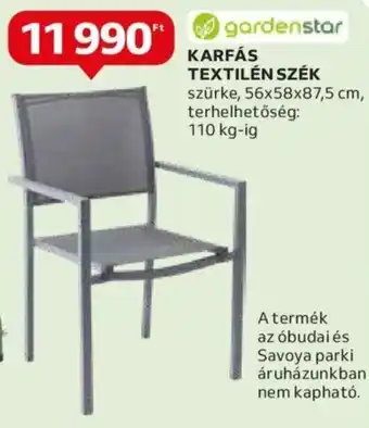 Auchan Gardenstar Karfás textilén szék 1 db ajánlat