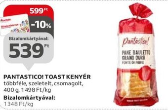 Auchan Pantastico! Toast kenyér 400 g ajánlat