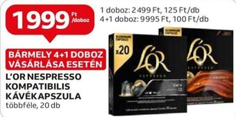 Auchan L'Or Nespresso kompatibilis kávékapszula 20 db ajánlat