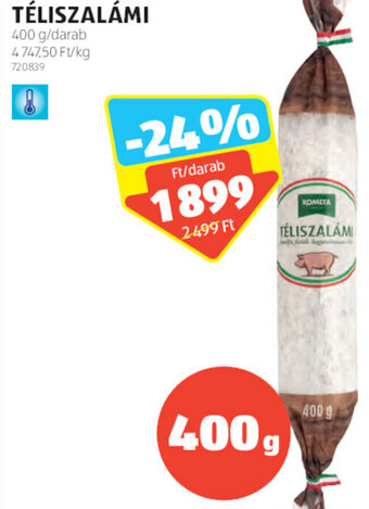 ALDI Téliszalámi 400 g ajánlat
