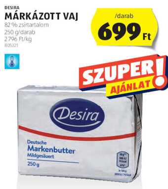 ALDI Desira Márkázott vaj 250 g ajánlat
