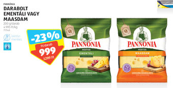 Pannónia Darabolt ementáli vagy maasdam 200 g