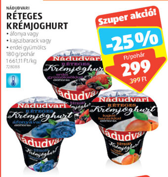 ALDI Nádudvari Réteges krémjoghurt 180 g ajánlat