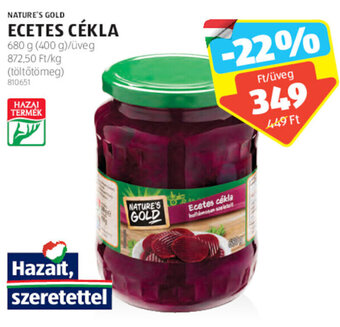 ALDI Nature's Gold Ecetes cékla 680 g ajánlat
