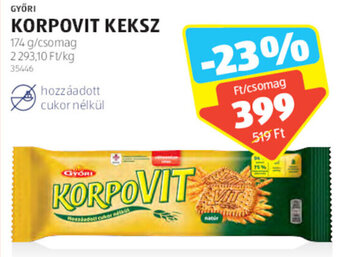 ALDI Győri Korpovit keksz 174 g ajánlat