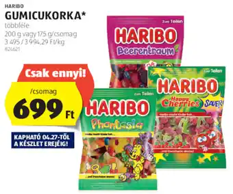 ALDI Haribo Gumicukorka 175 / 200 g ajánlat
