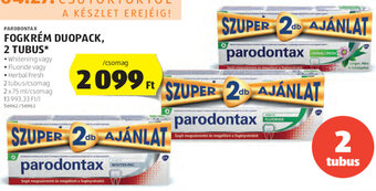 ALDI Parodontax Fogkrém duopack 2 tubus ajánlat