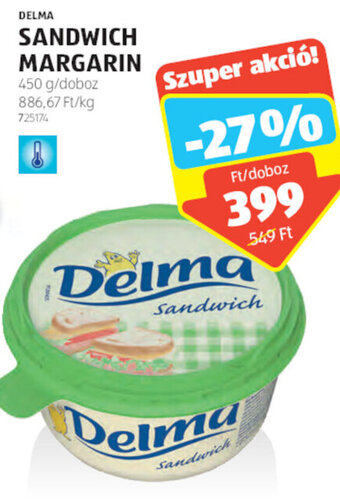 ALDI Delma Sandwich margarin 450 g ajánlat
