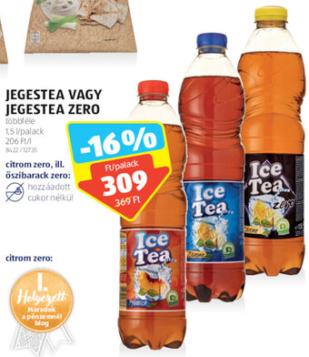 ALDI Jegestea vagy jegestea zero 1,5 l ajánlat