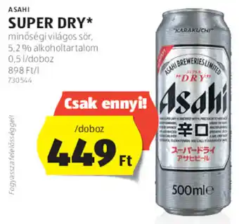Asahi Super dry 0,5 l