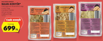 ALDI Asia Green Garden Naan-kenyér 260 g ajánlat