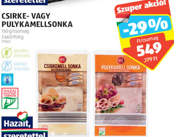 ALDI Csirke- vagy pulykamellsonka 150 g ajánlat