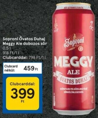 Tesco Soproni Óvatos duhaj meggy ale dobozos sör 0,5 l ajánlat
