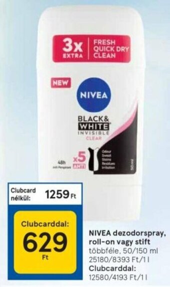 Nivea Dezodorspray, roll-on vagy stift 50 / 150 ml