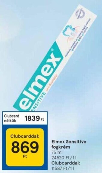 Tesco Elmex Sensitive fogkrém 75 ml ajánlat