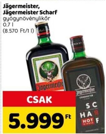Spar Jägermeister, Jägermeister Scharf 0,7 l ajánlat