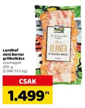 Spar Landhof Mini berner grillkolbász 250 g ajánlat