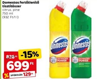 Spar Domestos fertőtlenítő tisztítószer 750 ml ajánlat